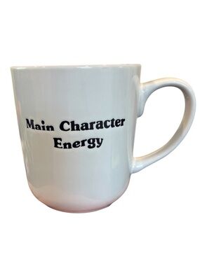 "Main Character Energy" White Ceramic Mug 14oz NEW